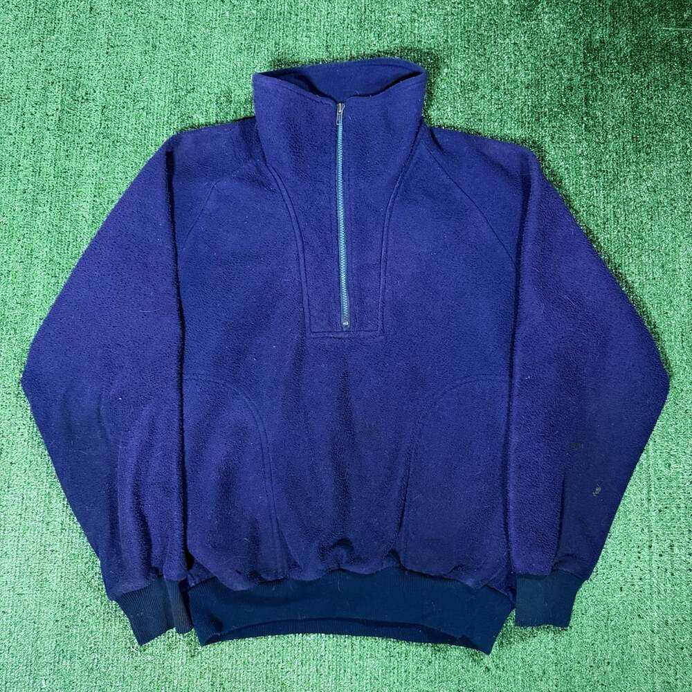 Vintage Mountain Equipment Co Blue Quarter Zip Fleece Sweatshirt XL